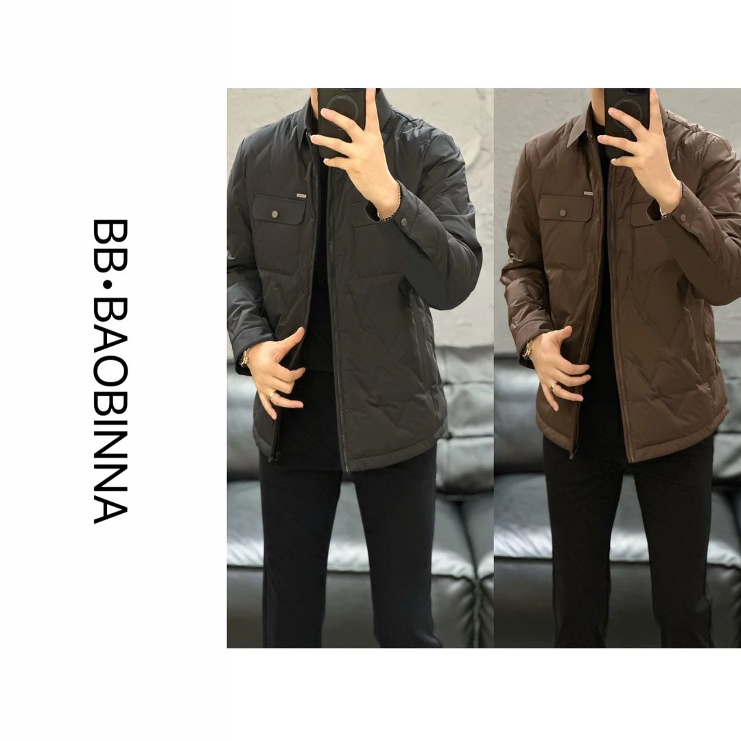 小野· 男装 | "鸭绒系列"时尚压花翻领超轻款羽绒服8991