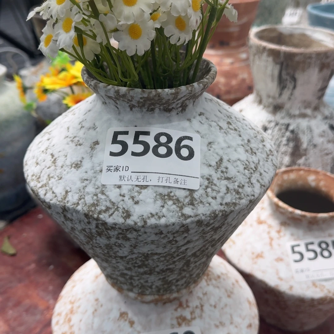 陶摆件景德镇高温花瓶编码5586高117口6默认无孔