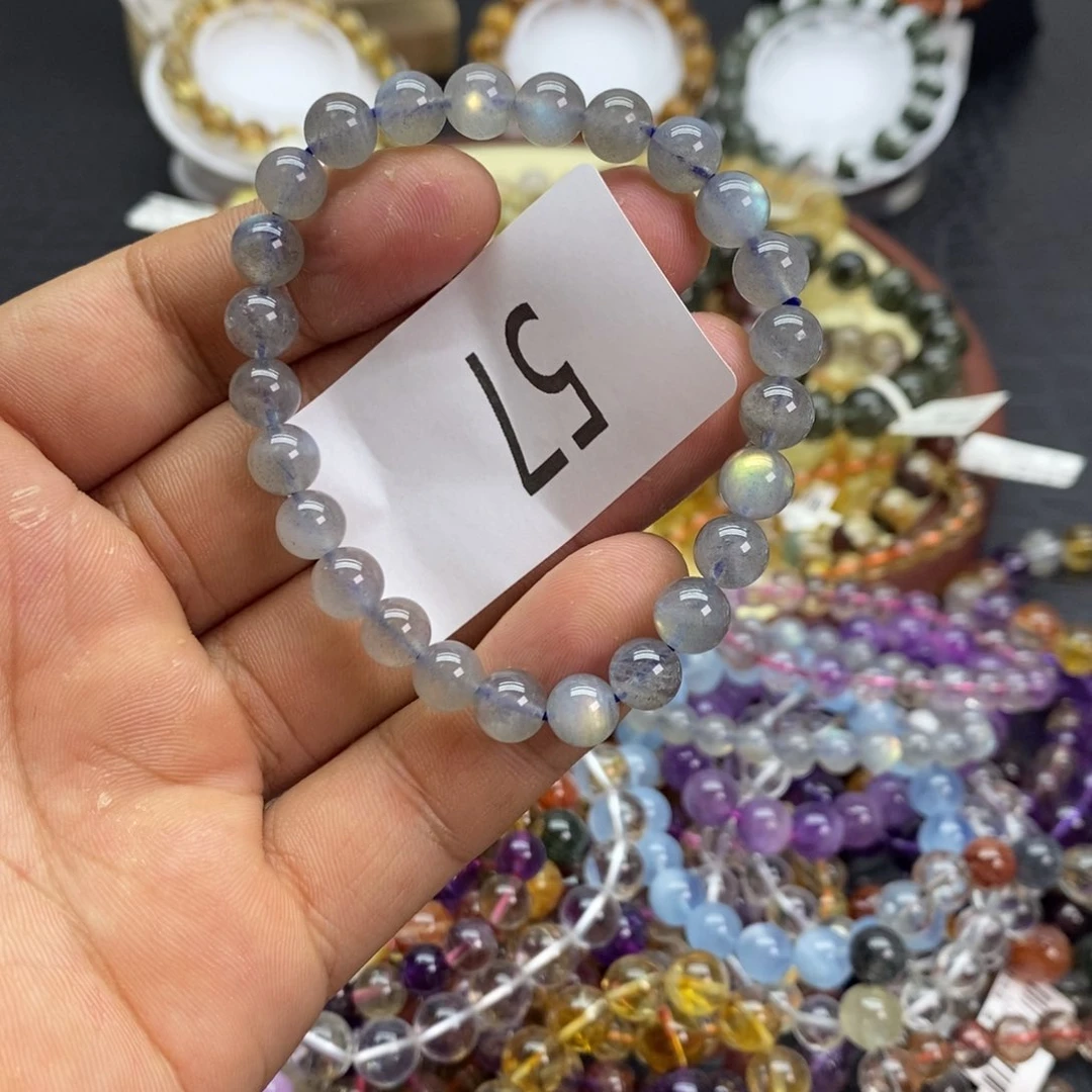 拉长石手链未镶嵌手链