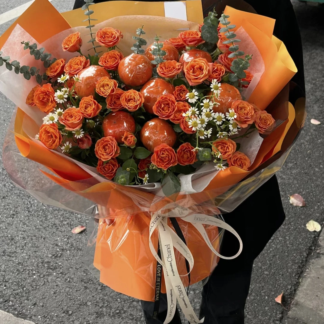 大吉大利 狂欢泡泡玫瑰水果手捧花