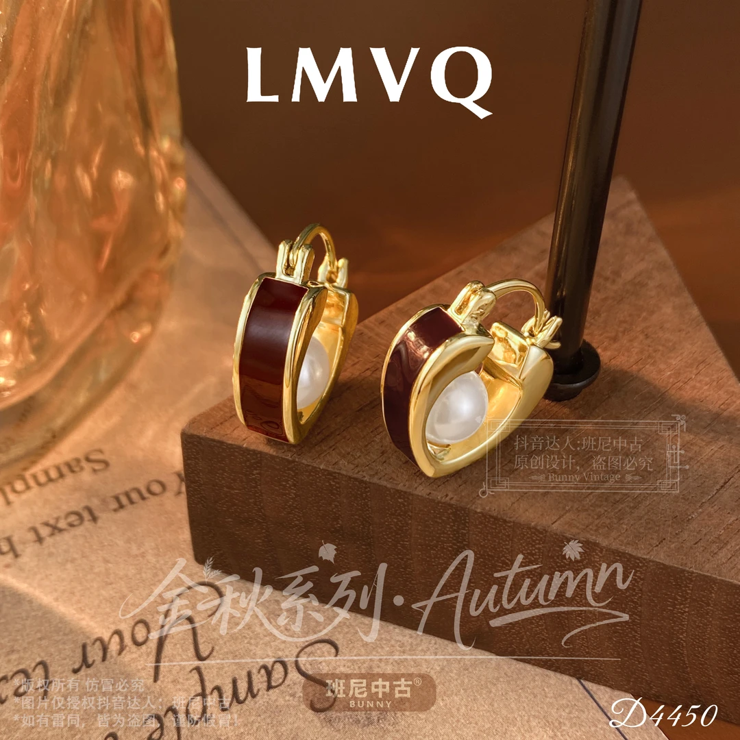 镀K金D4450法【安可甜心】秋冬LMVQ 罗曼维奇耳环