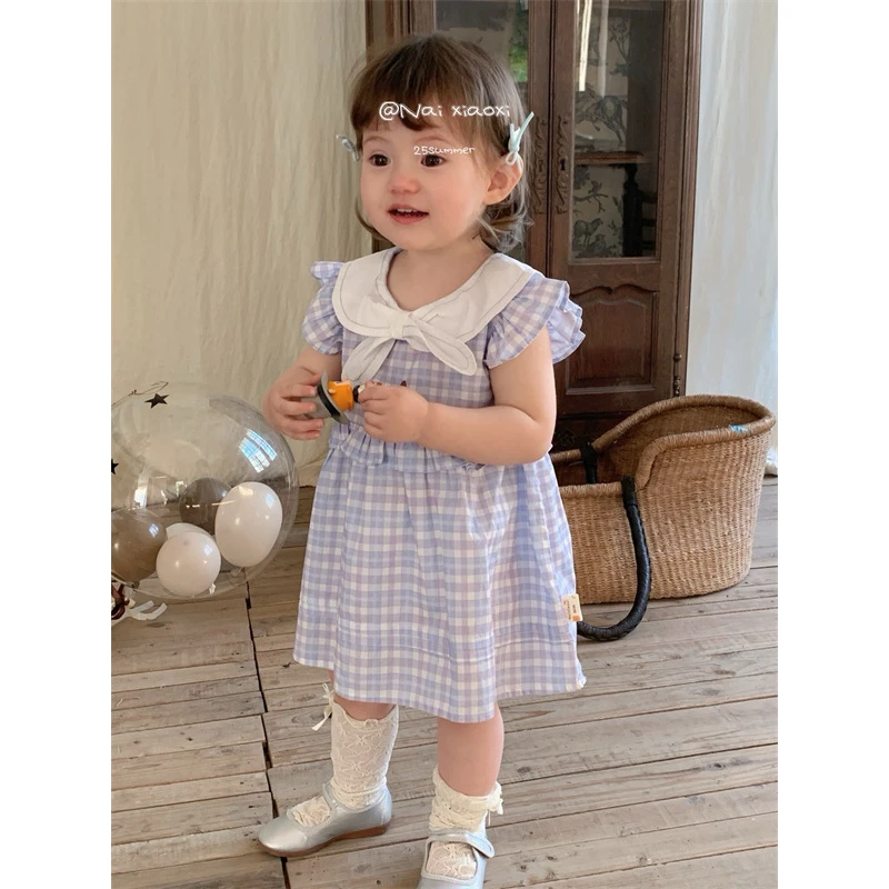 NXX·25夏~蝴蝶结领口连衣裙NXX5686