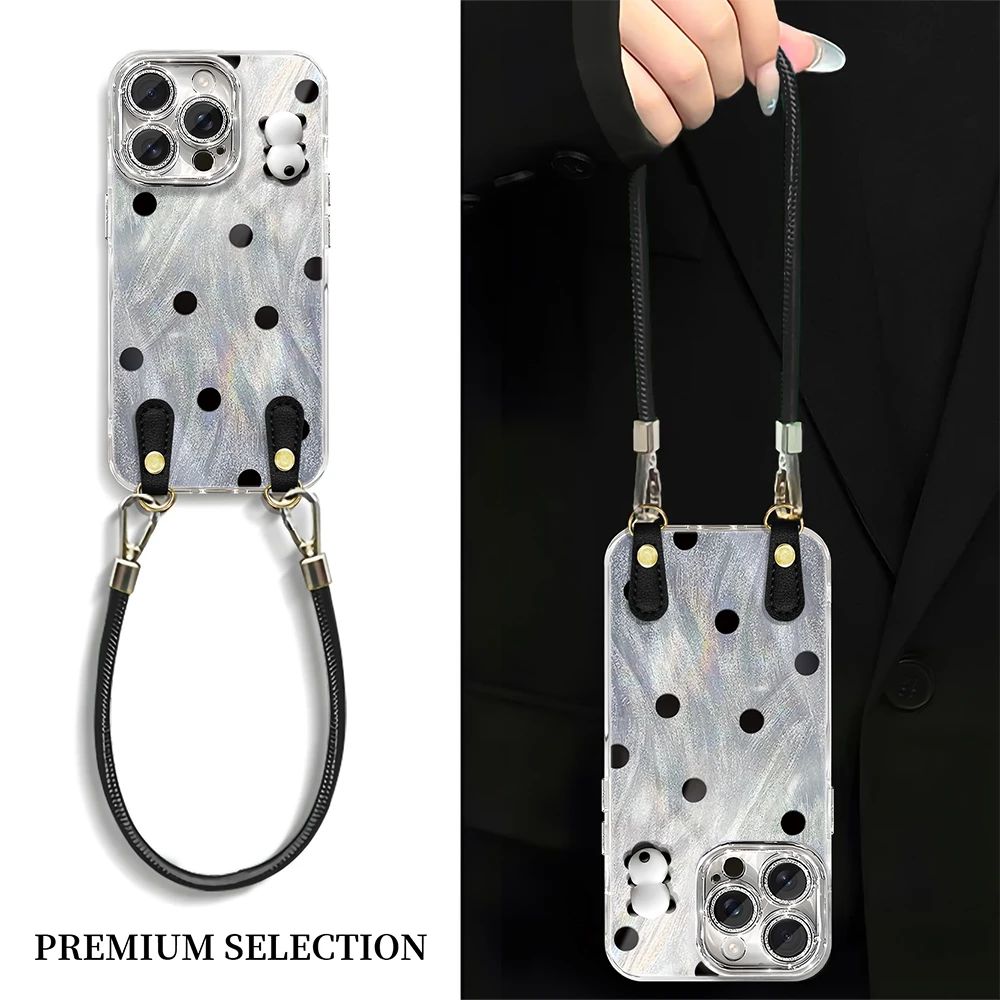 简约波点适用VIVO苹果16荣耀时尚华为P70小米OPPO红米手机壳ZX009