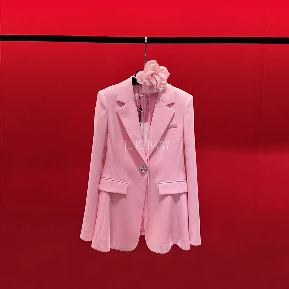 【L.K.BABY】粉色邂逅A  高定气质「浪漫Rose Pink」时髦显瘦西装外套