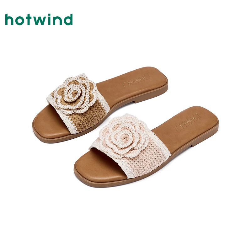 热风女轻奢高级搭裙子时尚增高洋气耐穿高级外穿拖鞋H52W25219