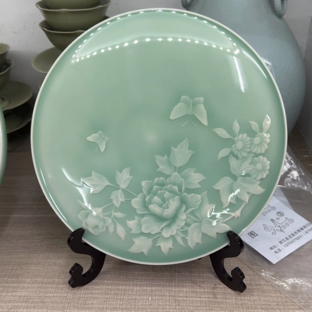 龙泉青瓷茶具微瑕6434