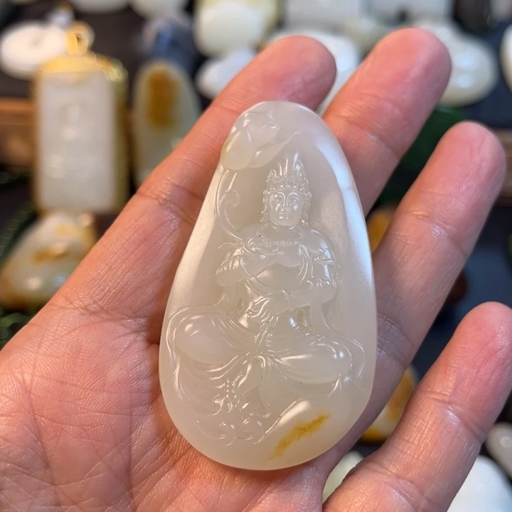 和田玉未镶嵌挂件