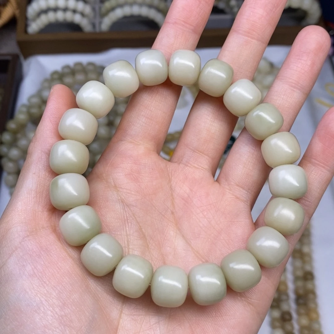 菩提根/象牙果吊坠卡13浅绿单圈干磨原生态