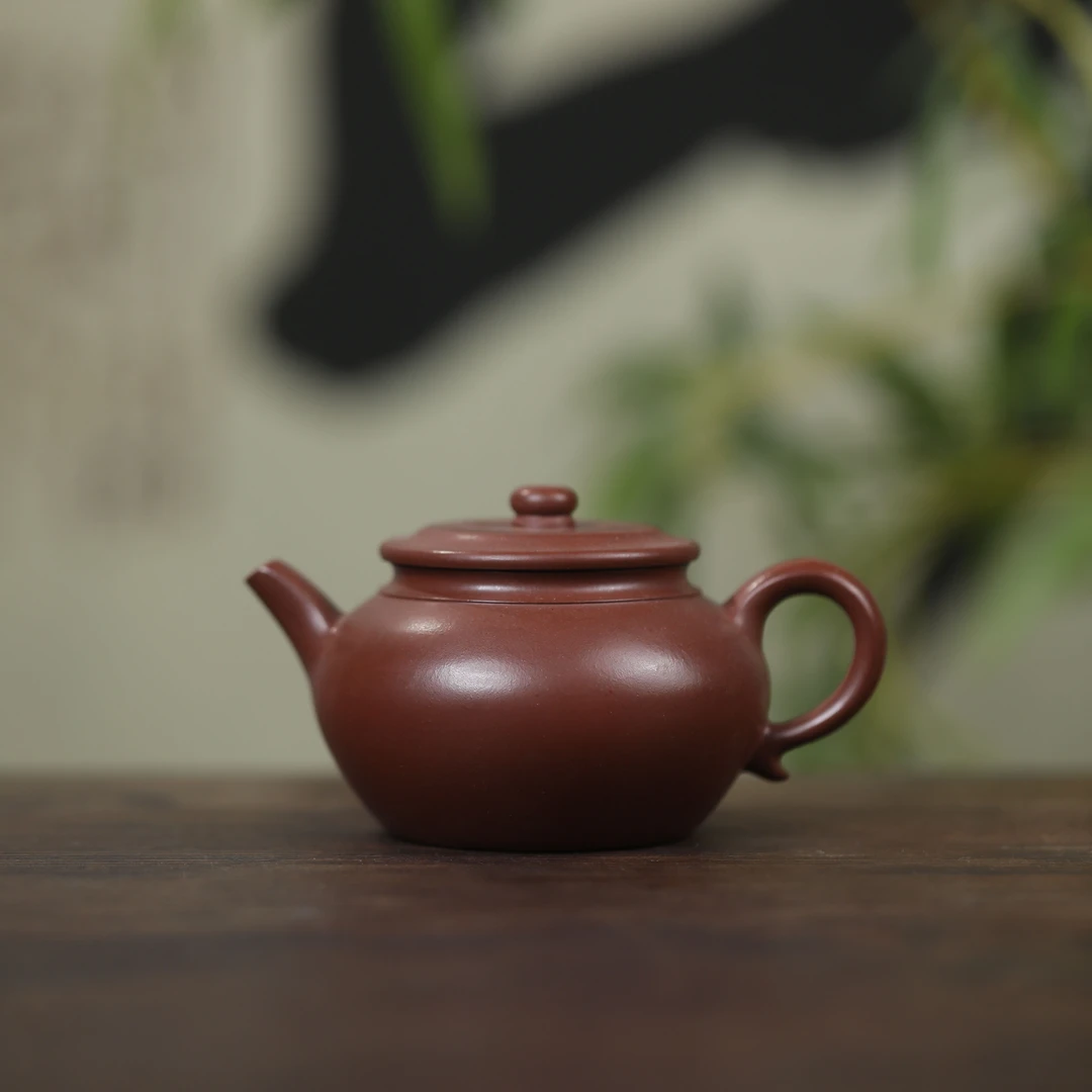 【扁宫灯】原矿底槽清 150cc 手工制作 内推孔 宜兴紫砂壶