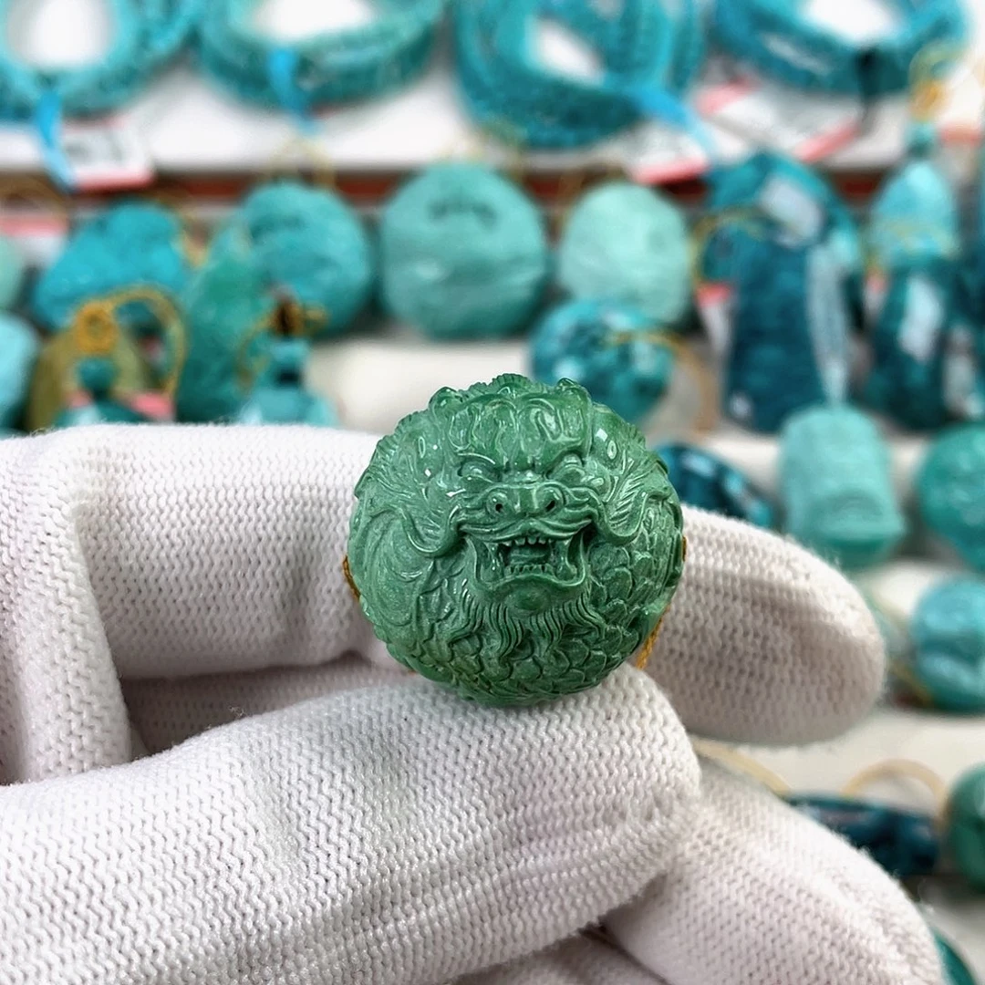 绿松石未镶嵌车挂