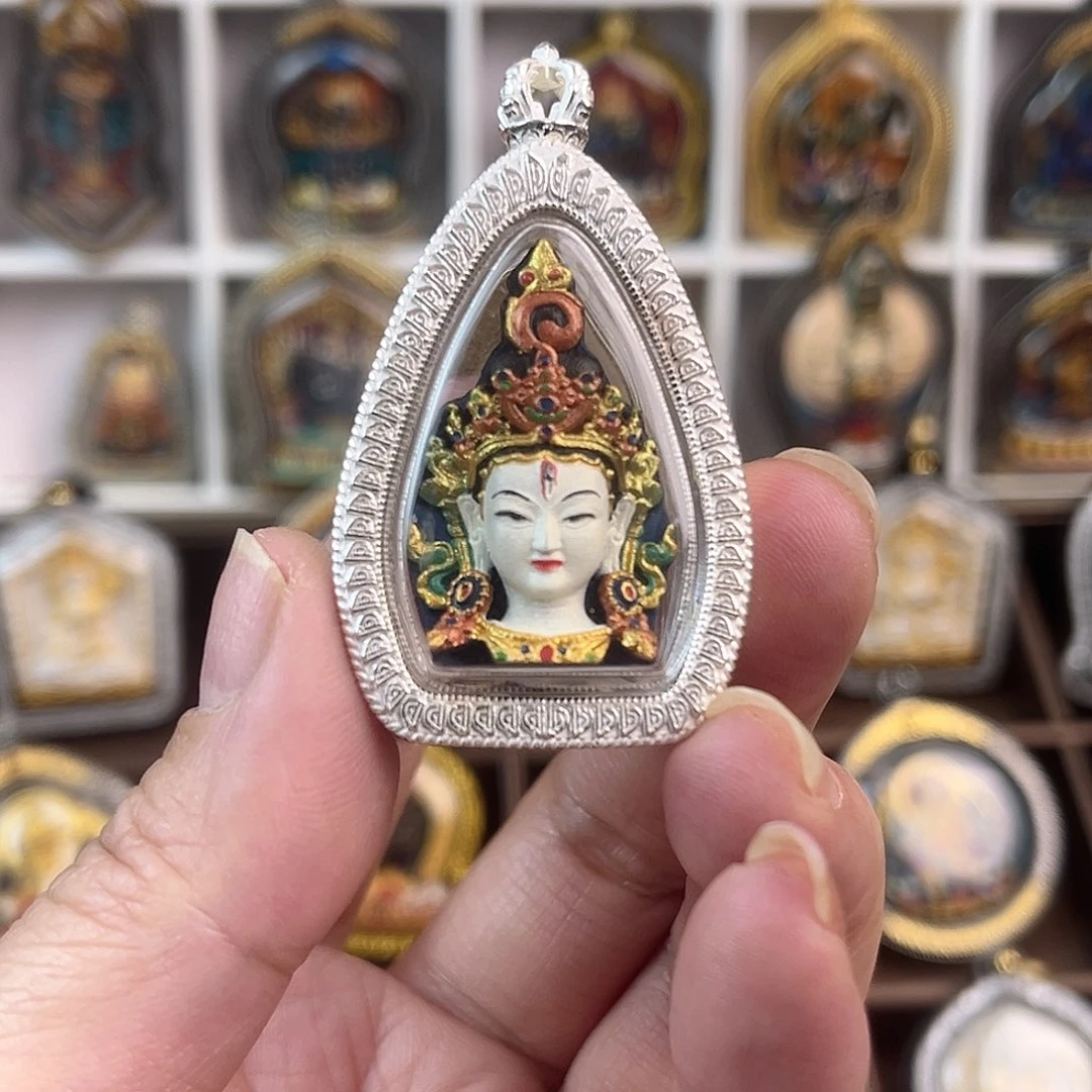 泥塑C*,白度母绿度母双面