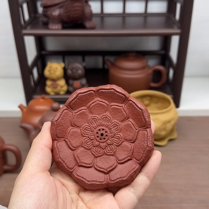 朱泥茶案可以插香的杯垫