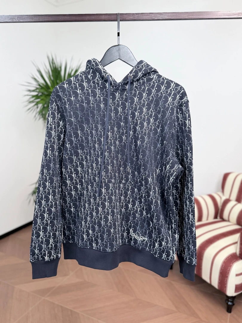 C.Dioc秋冬套头户外印花宽松型时尚长袖带帽卫衣连帽