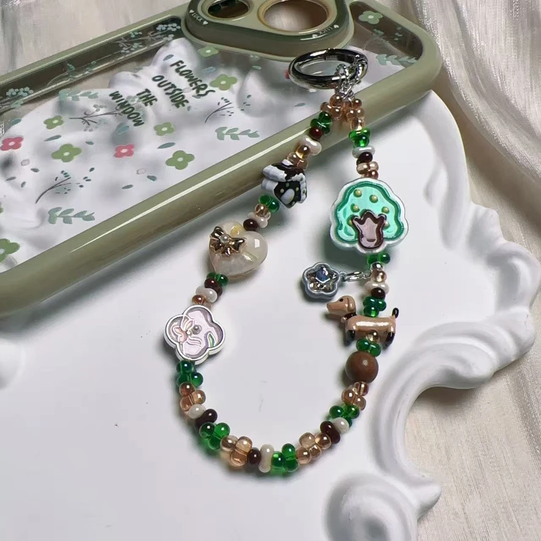 A157LALA原创进口米珠［行走者的礼物］手机链