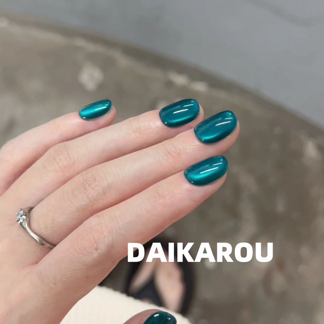 硅基蓝羽 黛卡柔 预售 哇擦么 新甲型 此度 短椭圆手工穿戴甲10片