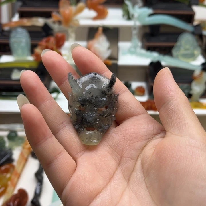 蛇纹石玉未镶嵌岫玉发簪