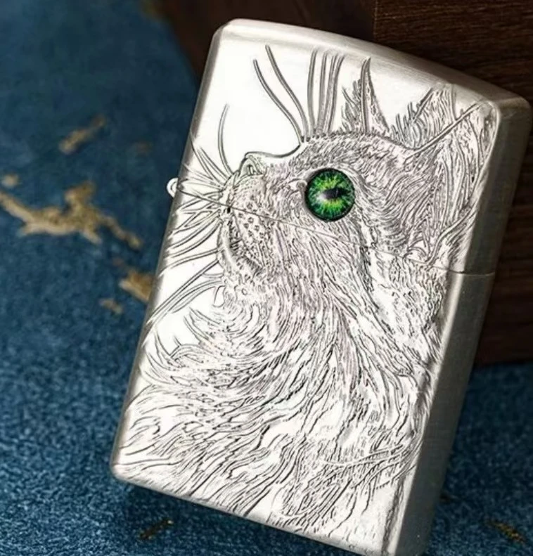 仰望星空猫煤油打火机【不赠送煤油】
