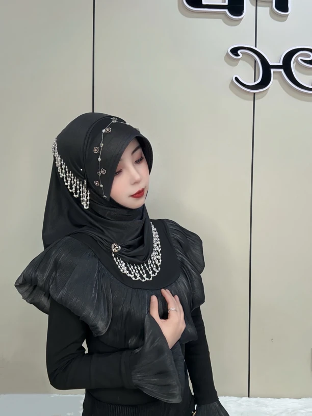 哚哈新款云南版硬帽檐绕巾送小软头花