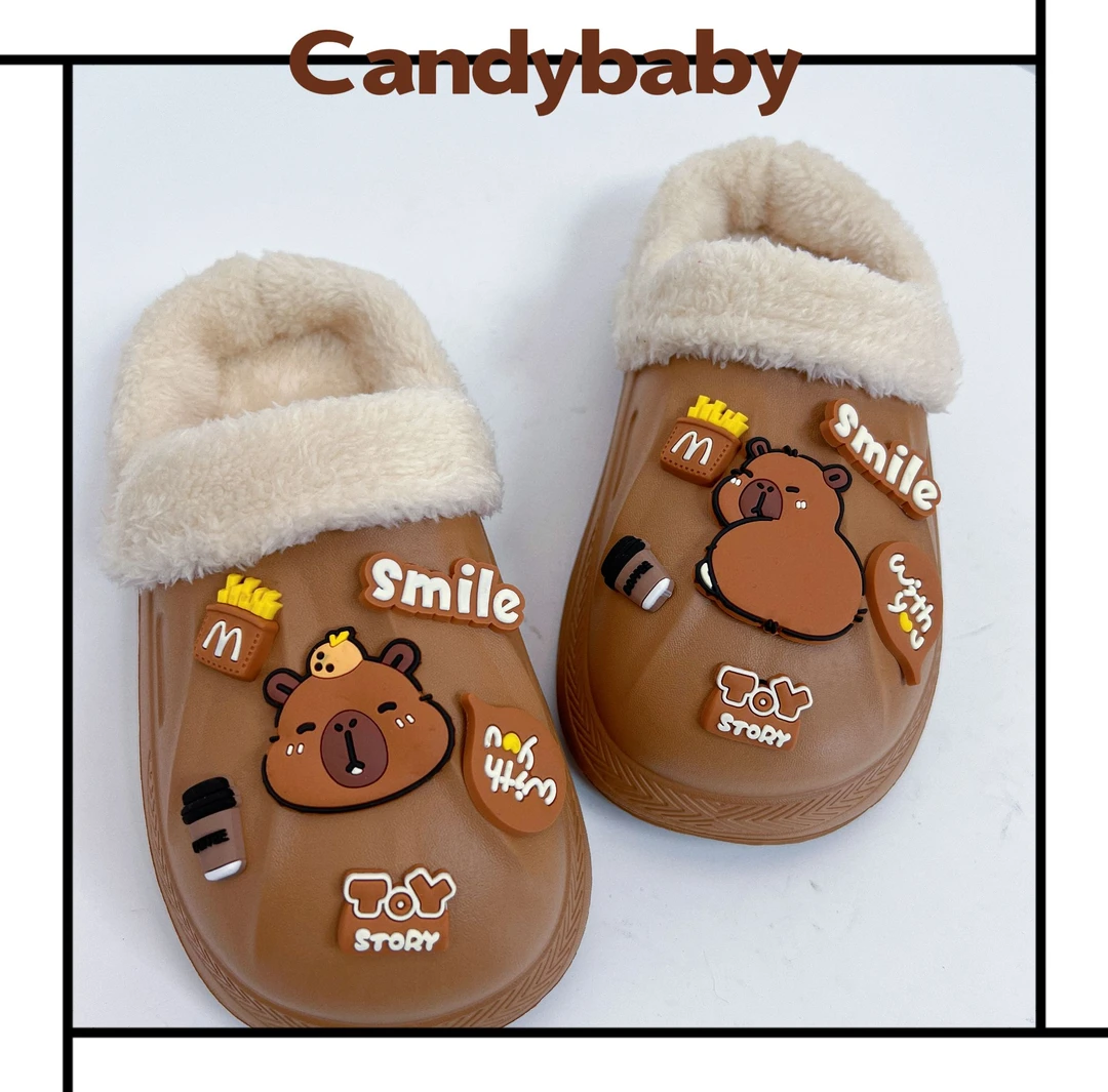 EVA卡皮巴拉棉拖鞋可拆卸