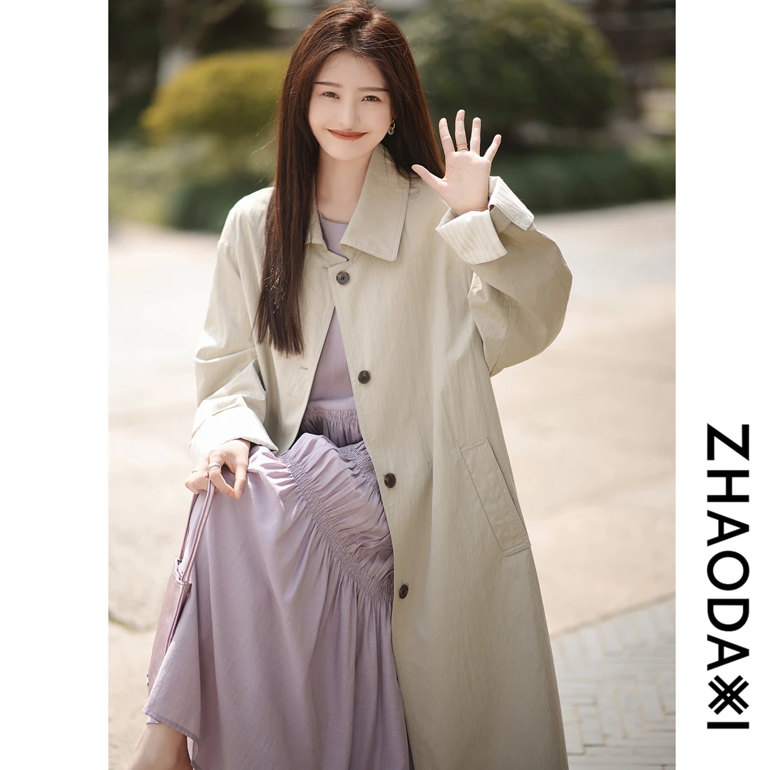 【赵大喜】现货！西雅图风衣｜宽松显瘦中长款风衣外套女