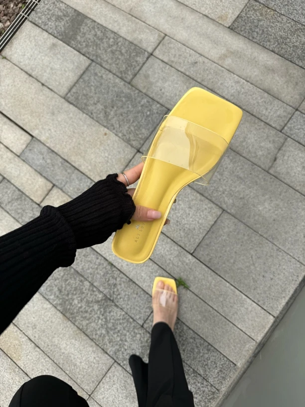 【相老板】精选新品-335-夏季法式粗跟透明凉拖鞋