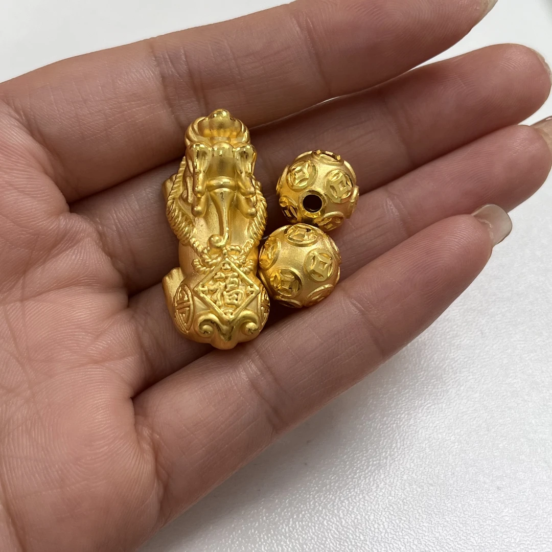 足金福字貔貅手串