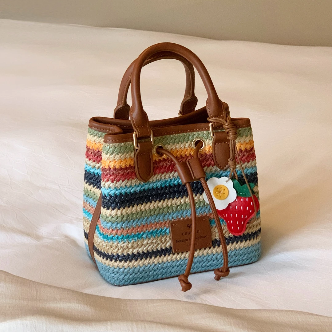 南风Chio2nd水桶包包小众女式2025新款编织包手提单肩斜挎包