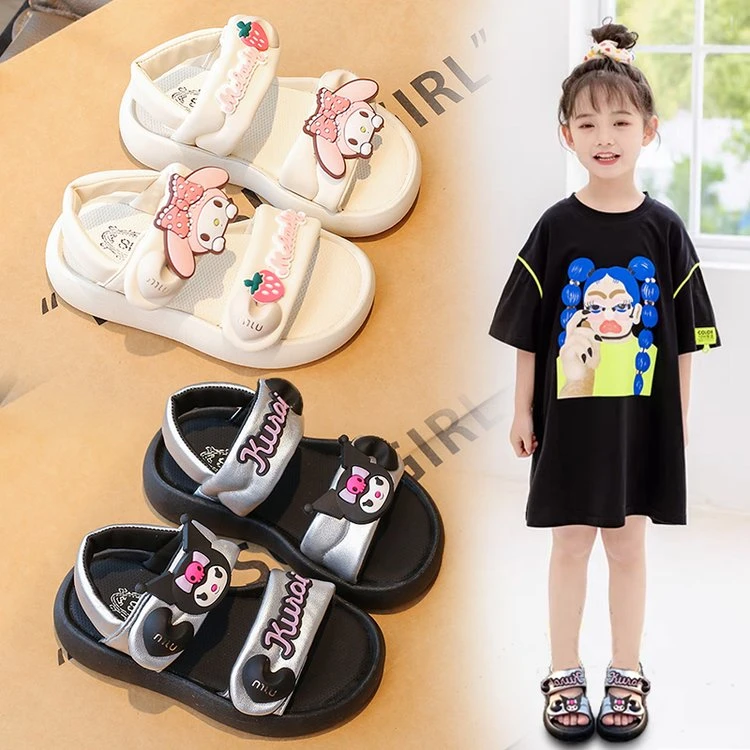 卡通凉鞋2025夏季新款儿童可爱休闲鞋外穿女孩宝宝中大童沙滩单鞋
