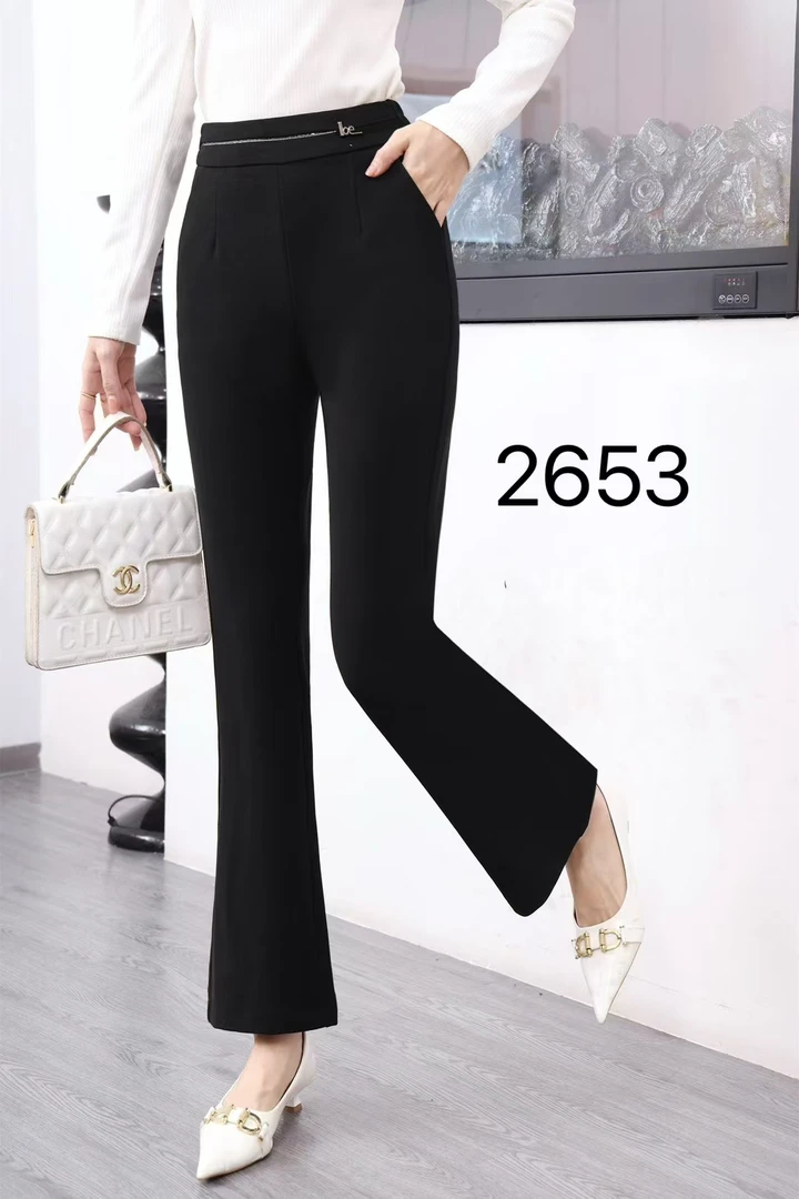 【衣联服饰】精品妈妈款夏季薄款高腰喇叭裤2653