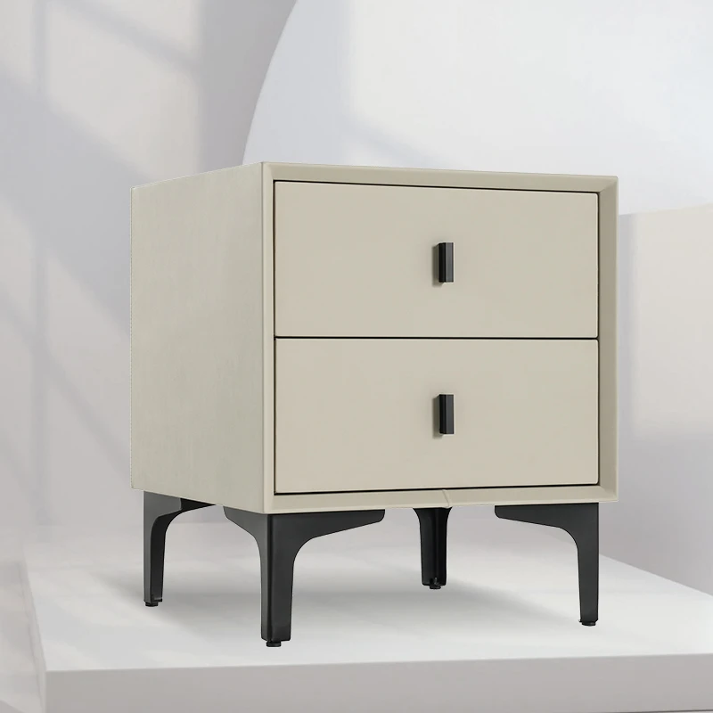 喜临门美式客厅家用简约玄关极简皮质床头柜