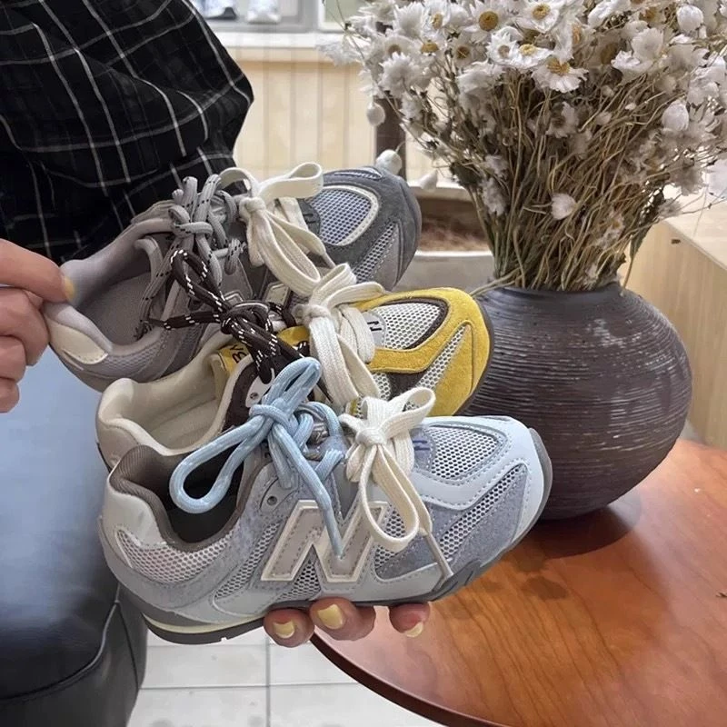 儿童网鞋2025四季新款透气网面男童运动鞋拼色单网阿甘鞋女童鞋子