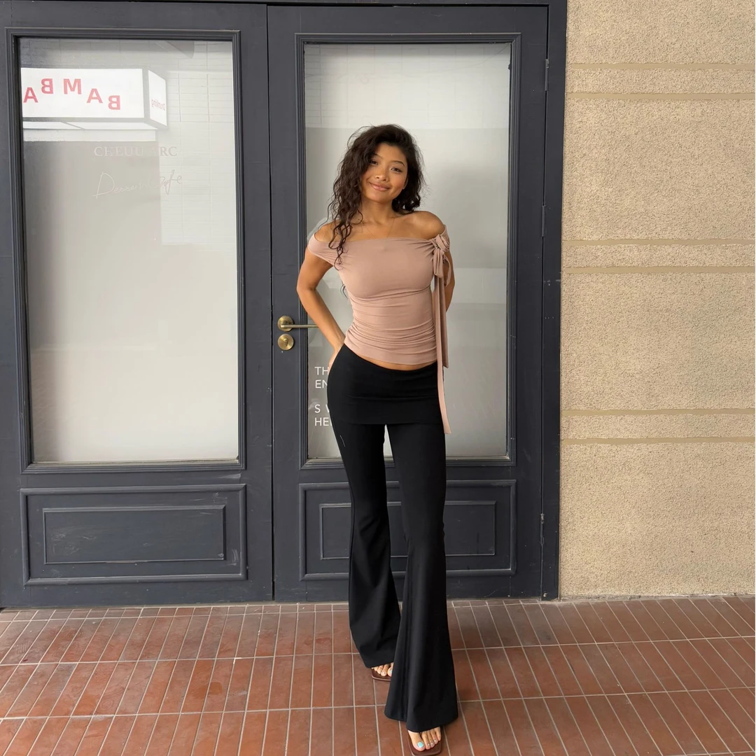 【Fcii】”遮肚神器“微喇超弹气质健身运动紧身裤H4K0985