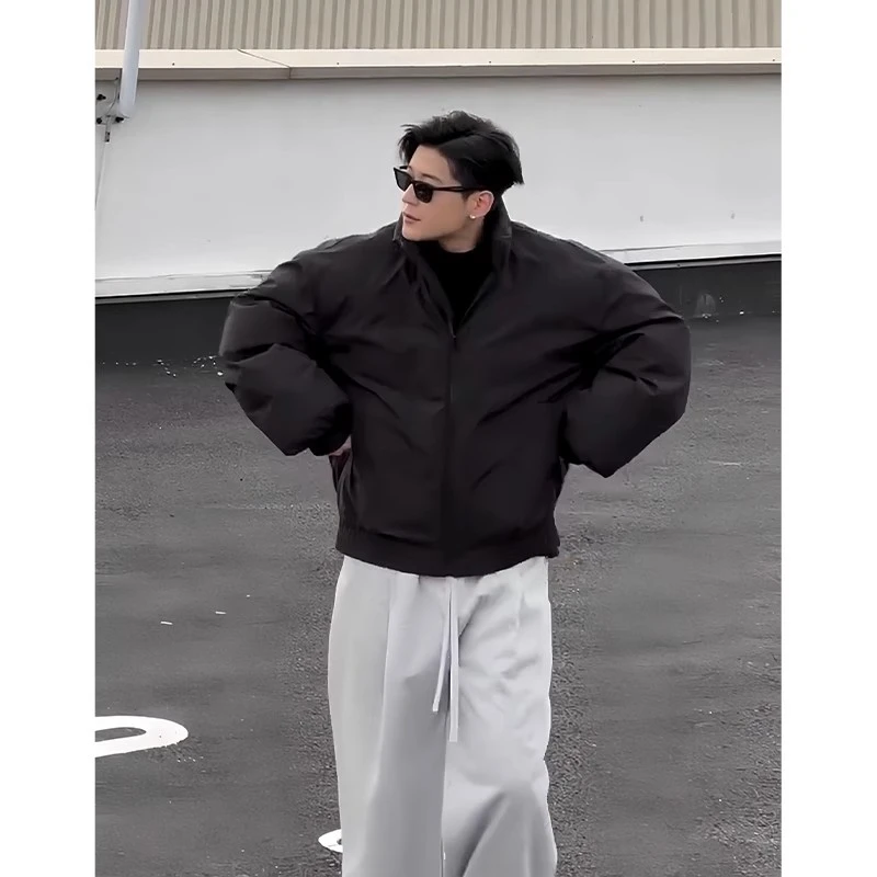 田野L街头感简约立领高质感休闲冬季棉服外套男教练飞行员夹克MA1
