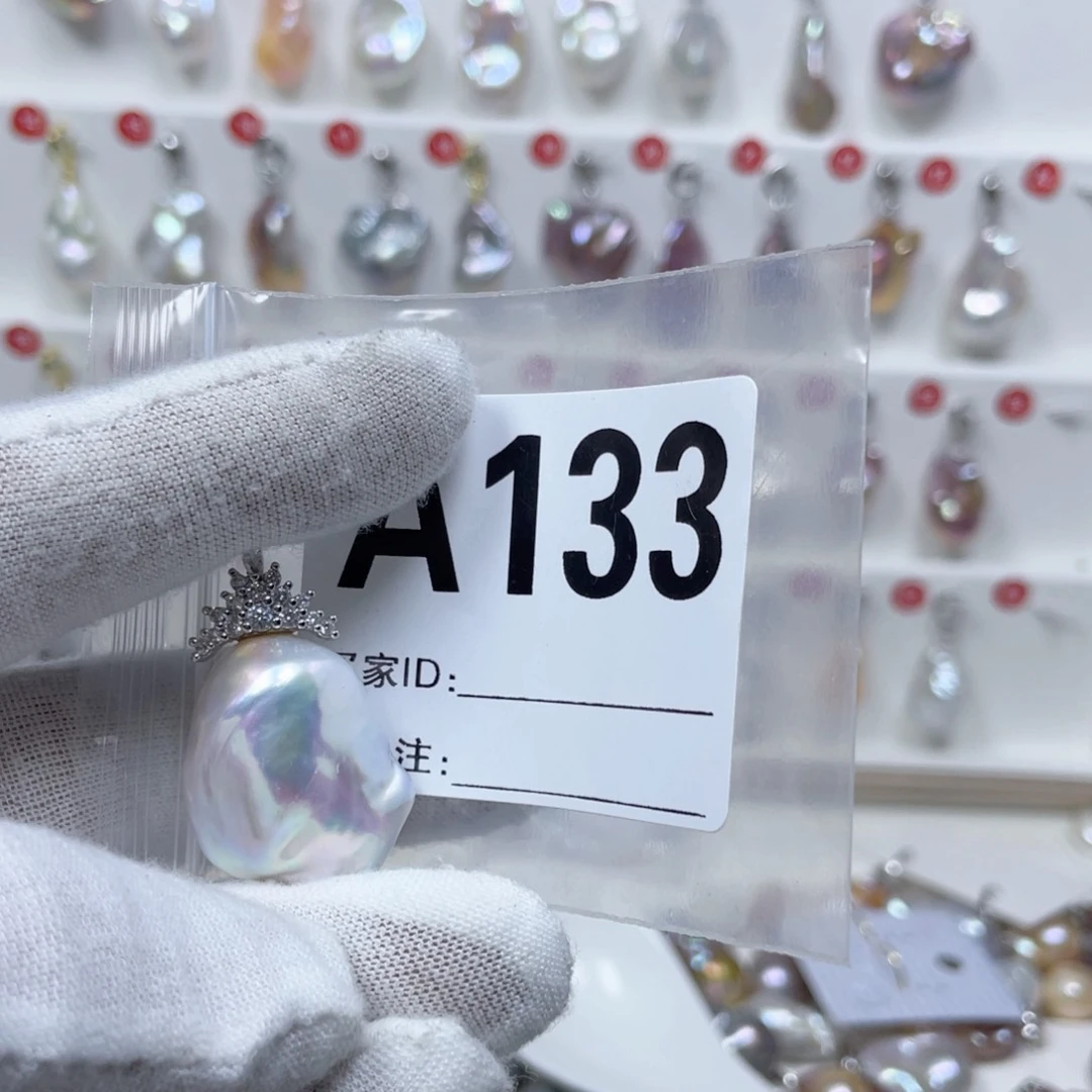 淡水珍珠巴洛克银S925镶嵌锦****