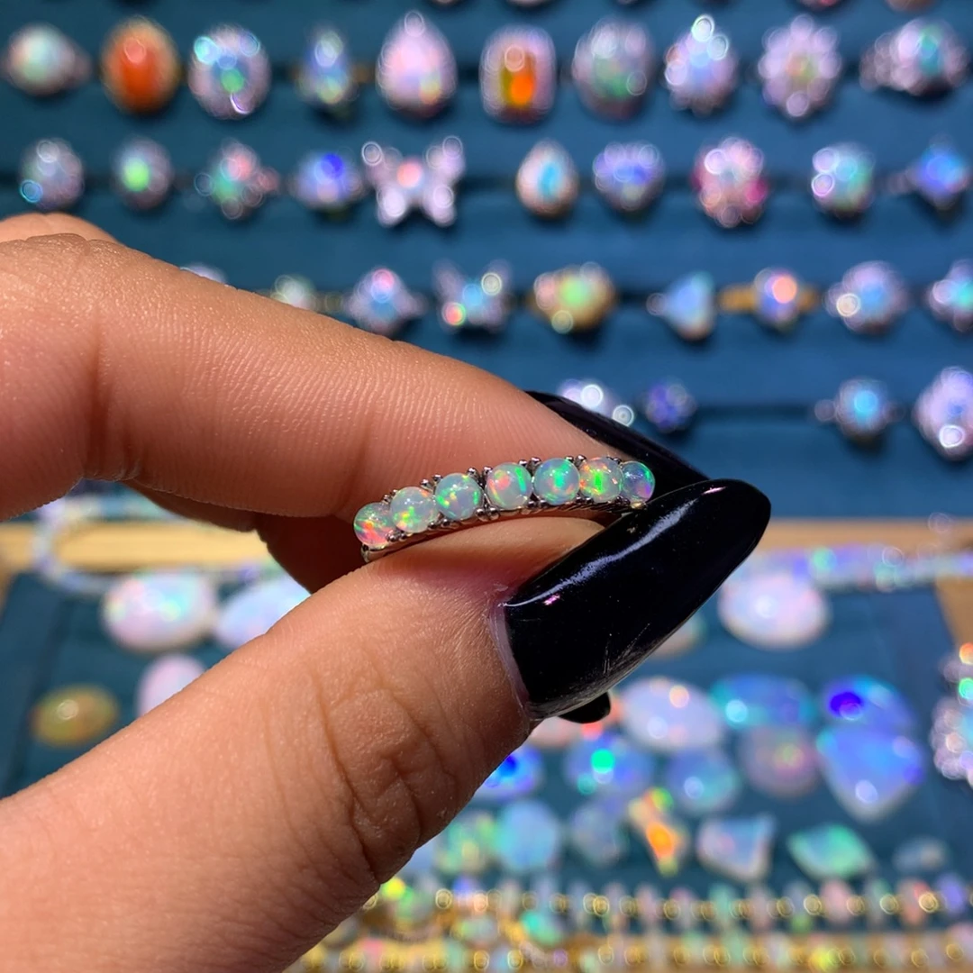 欧泊银S925镶嵌戒指款