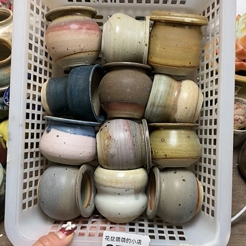 紫砂花盆715微瑕品口径3到4左右