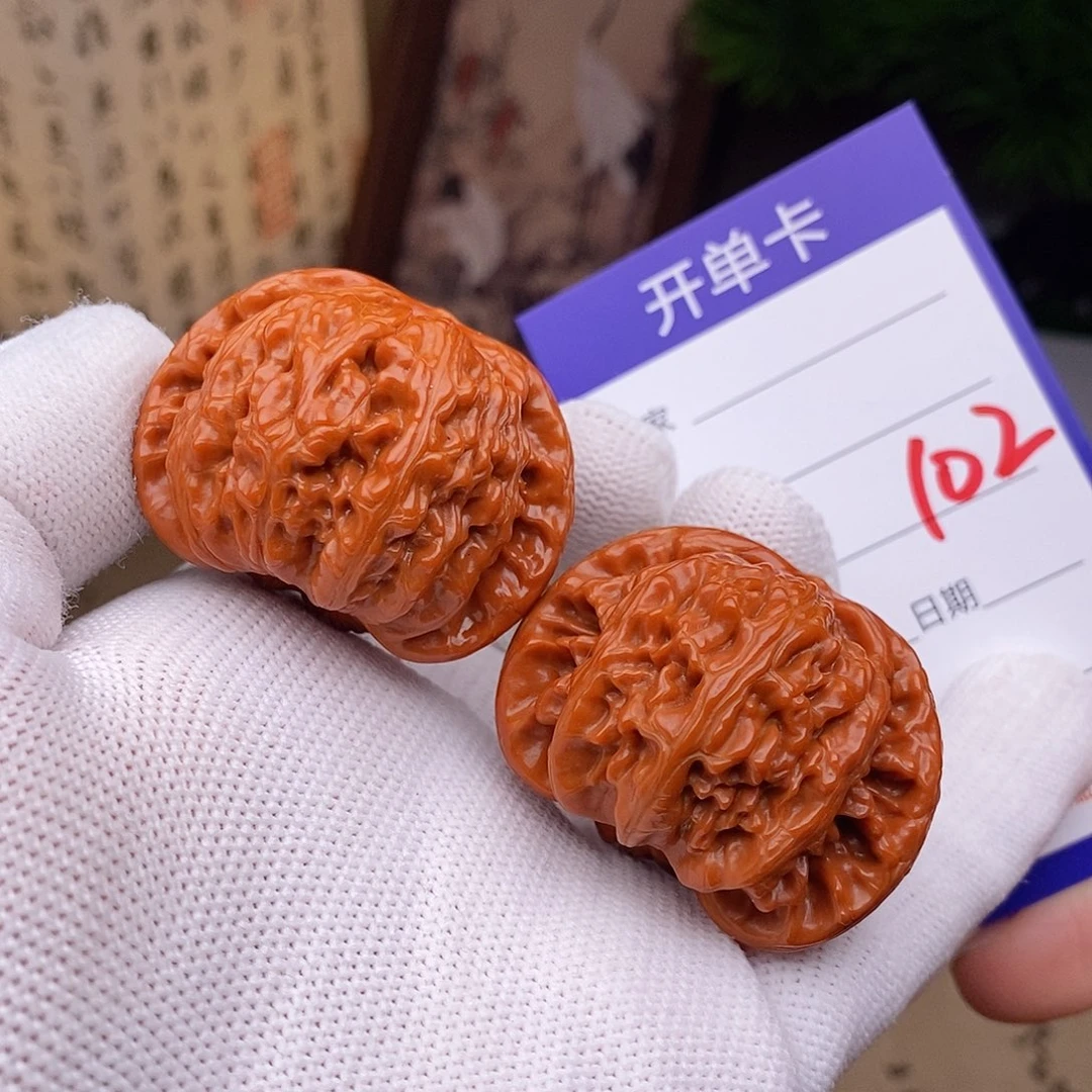 文玩核桃把件42球白102