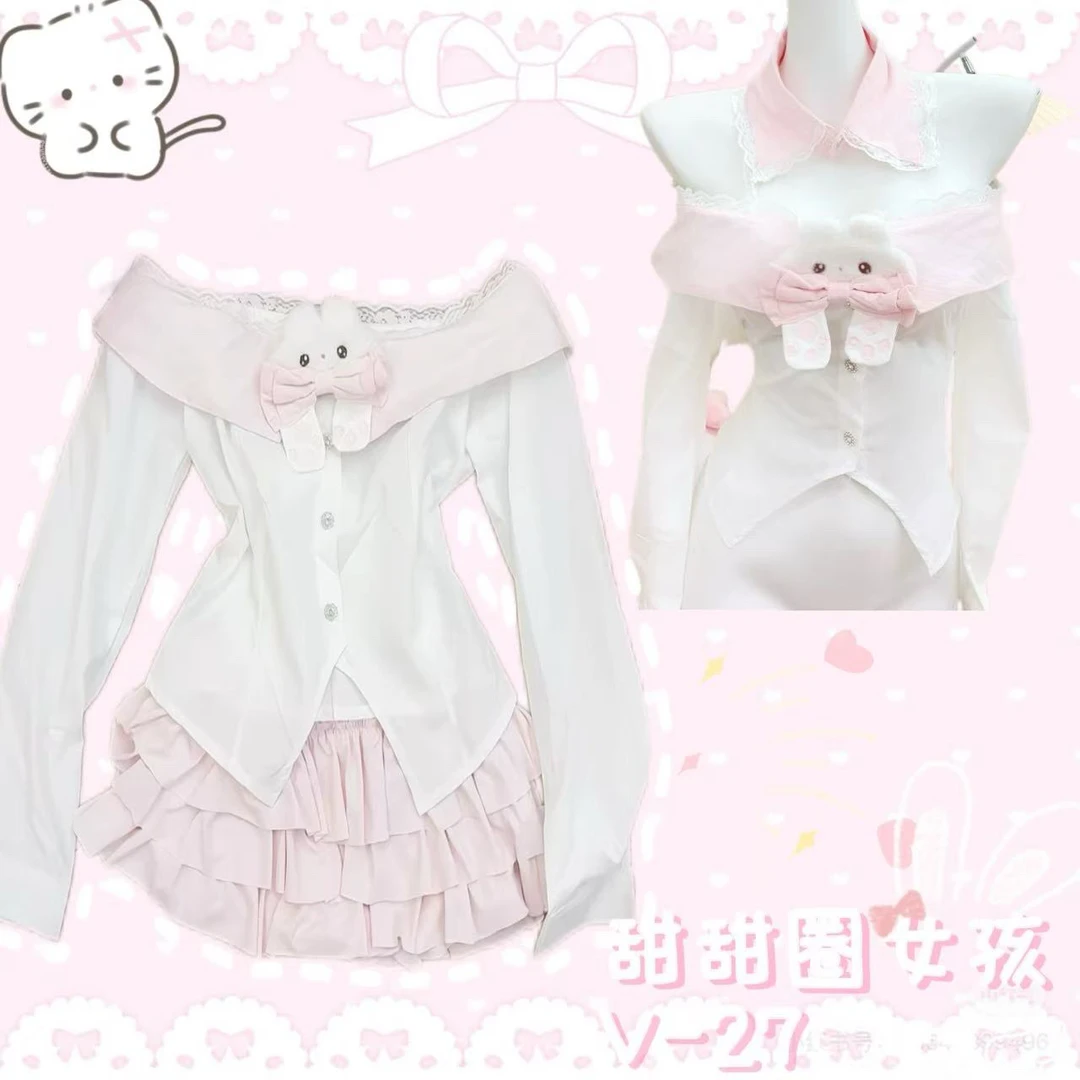 【元气喵】手作系列默认微瑕:甜甜圈女孩 上衣（V27）