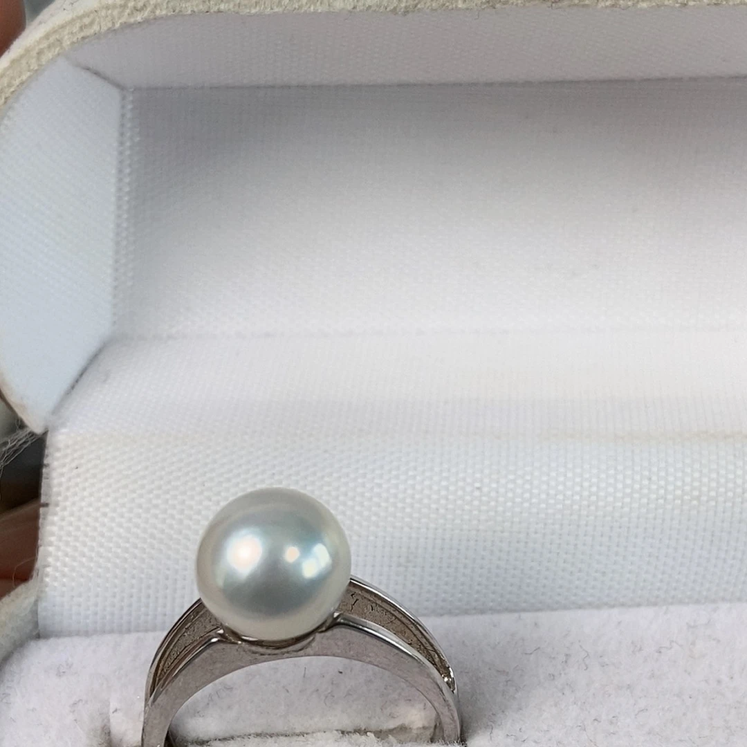 淡水珍珠耳饰银S925镶嵌