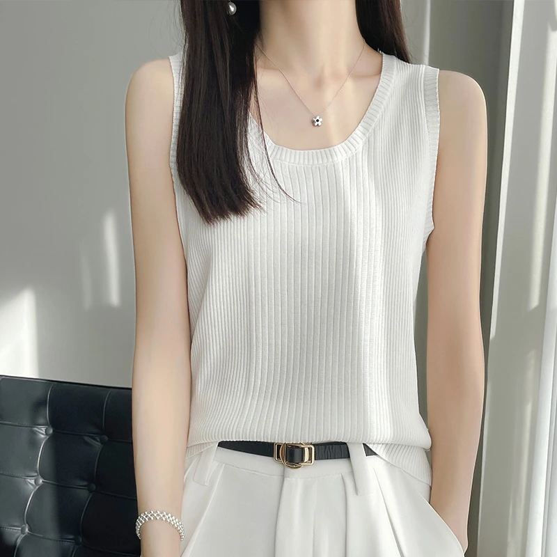 简约坑条设计小清新吊带背心打底外穿LA CHAPELLE HOMME.93H.BY宝