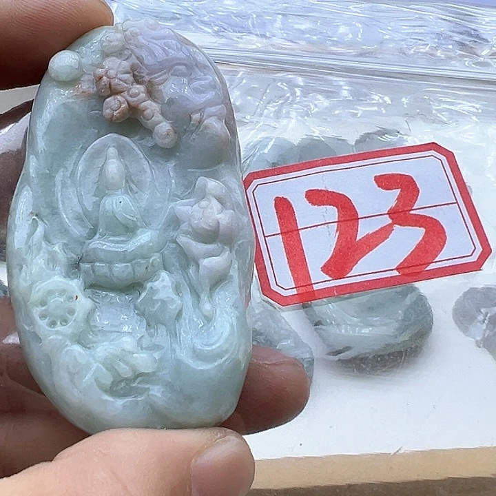 翡翠颈饰未镶嵌天然缅甸翡翠吊坠