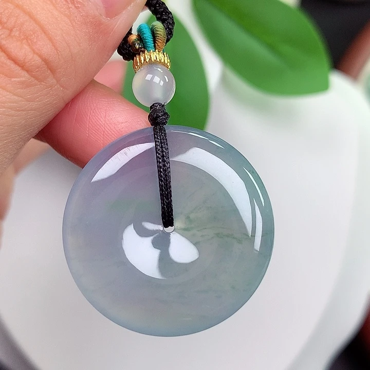 颈饰未镶嵌翡翠平安扣 29.5x5.1mm