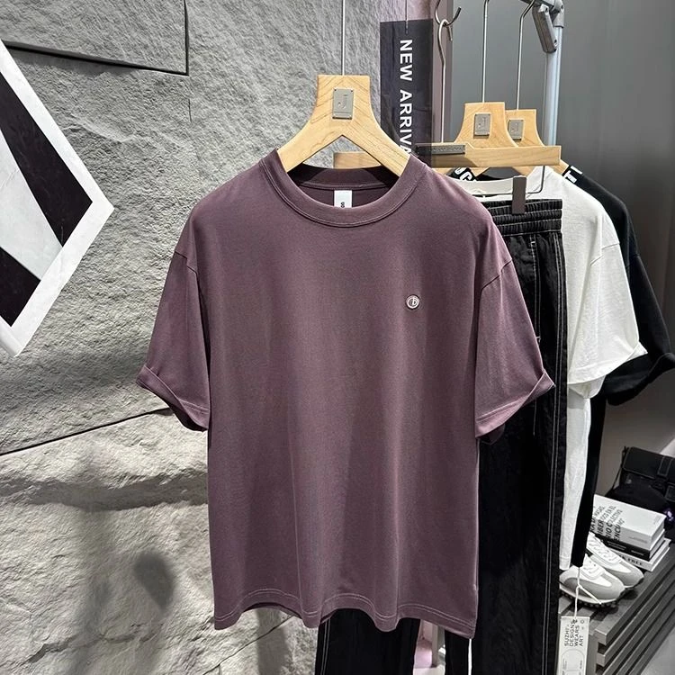 卷王!UUS一哥【半末】王簰大福利 阿克苏长绒棉男士短袖T恤35037