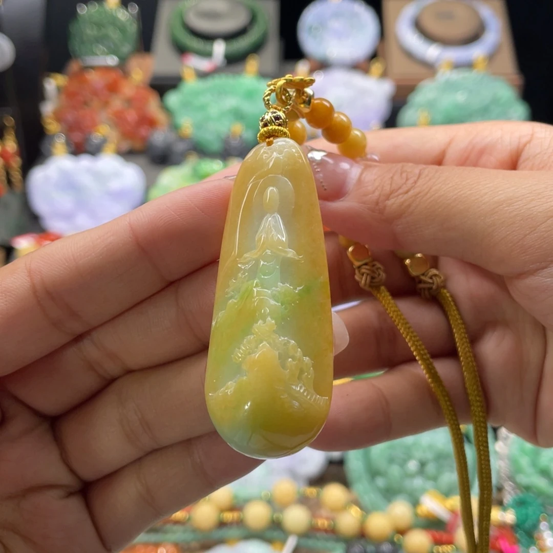 翡翠未镶嵌颈饰代编织