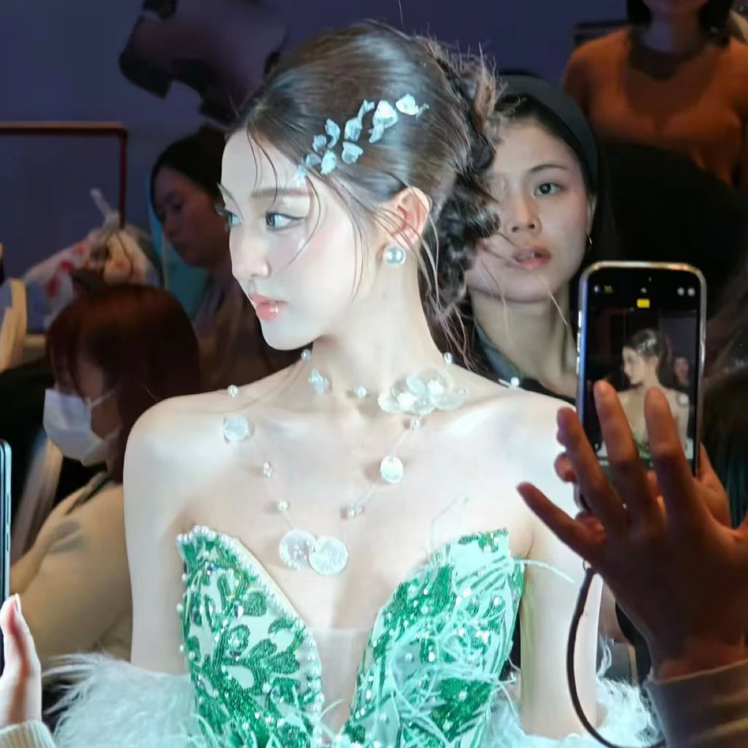 合金贝壳项链 仿珍珠贝壳项链 高级感新娘礼服千金氛围感饰品