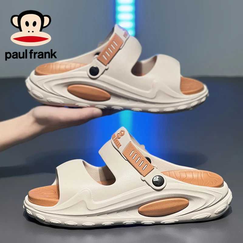 大嘴猴一字拖鞋夏季外穿软底踩屎感两用开车男士户外防滑沙滩凉鞋