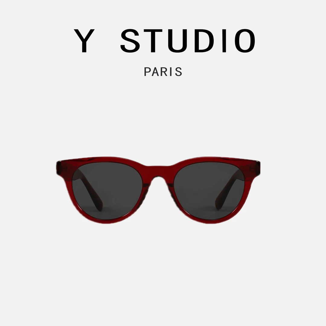 Y.STUDIO杨超越同款高品质酒红板材高清尼龙镜片高级感老钱墨镜