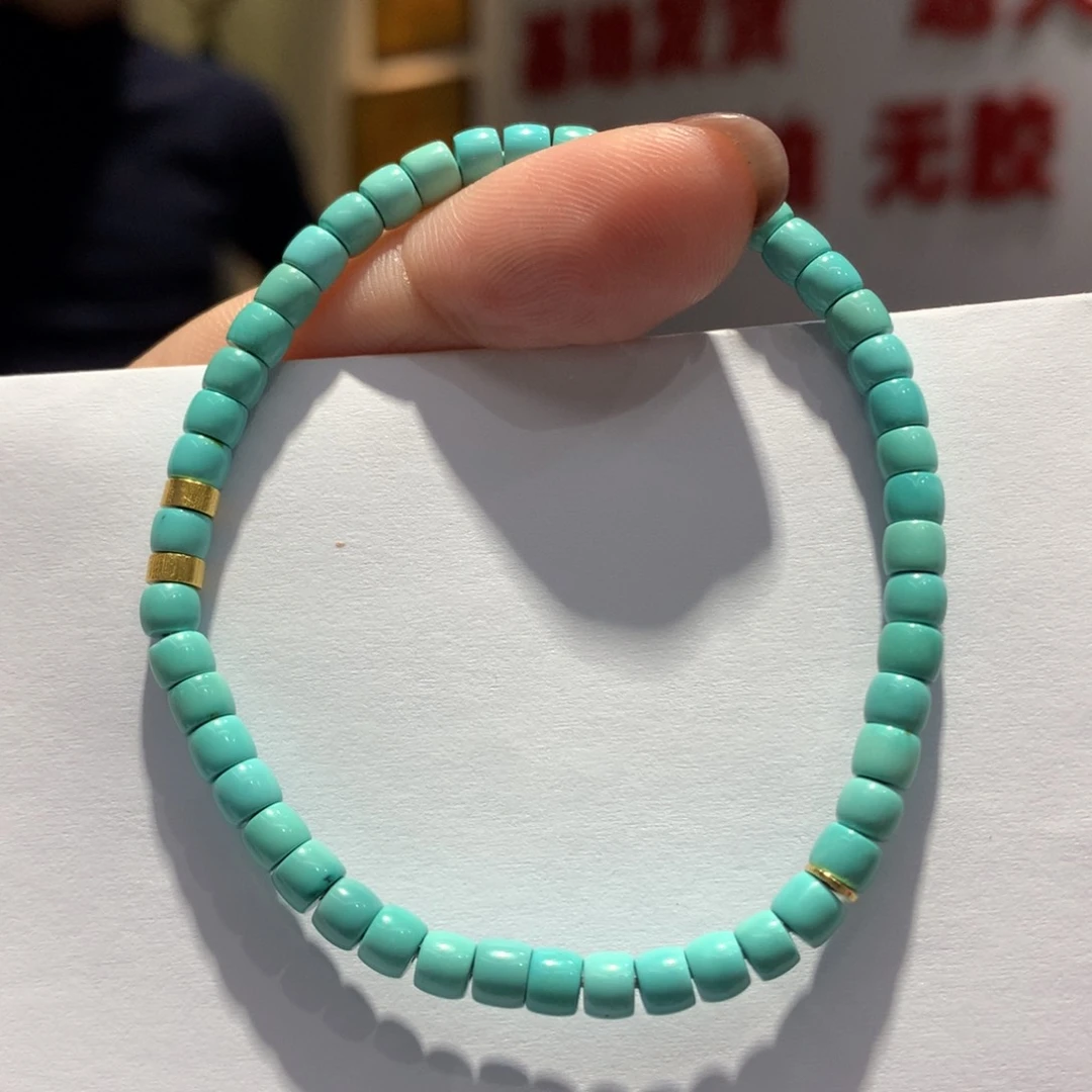 18K金镶嵌绿松石单圈