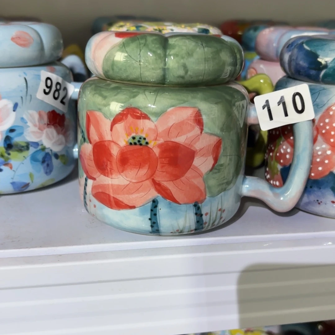 瓷片景德镇手绘高温釉下彩陶瓷茶具