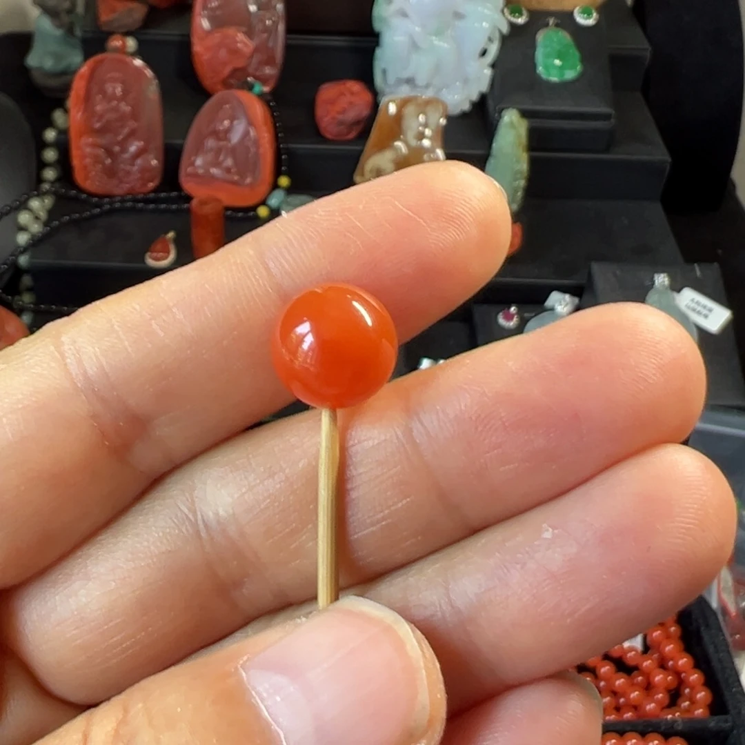 南红玛瑙单珠未镶嵌